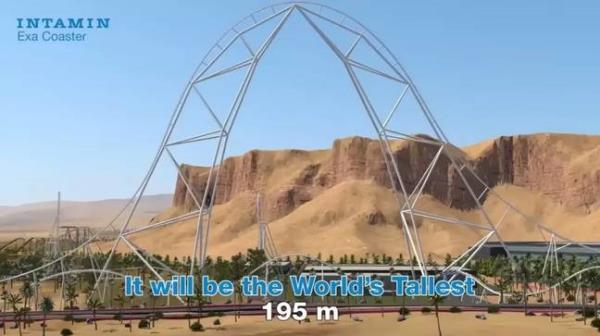 Intamin unveiled the coaster last week, which is set to be the tallest and fastest in the world. Credit: Intamin